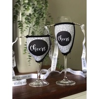 Speckle "Cheers" Cooler with Lanyard (Glass not included)